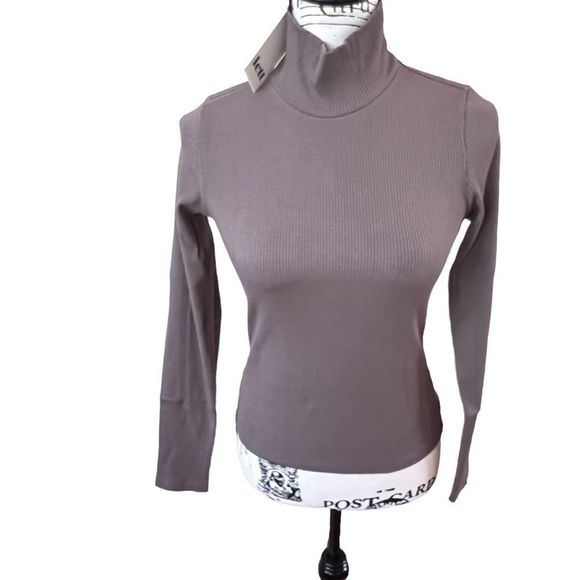 Lett marseille ribbed top ladies size small mocha brown - Picture 1 of 5